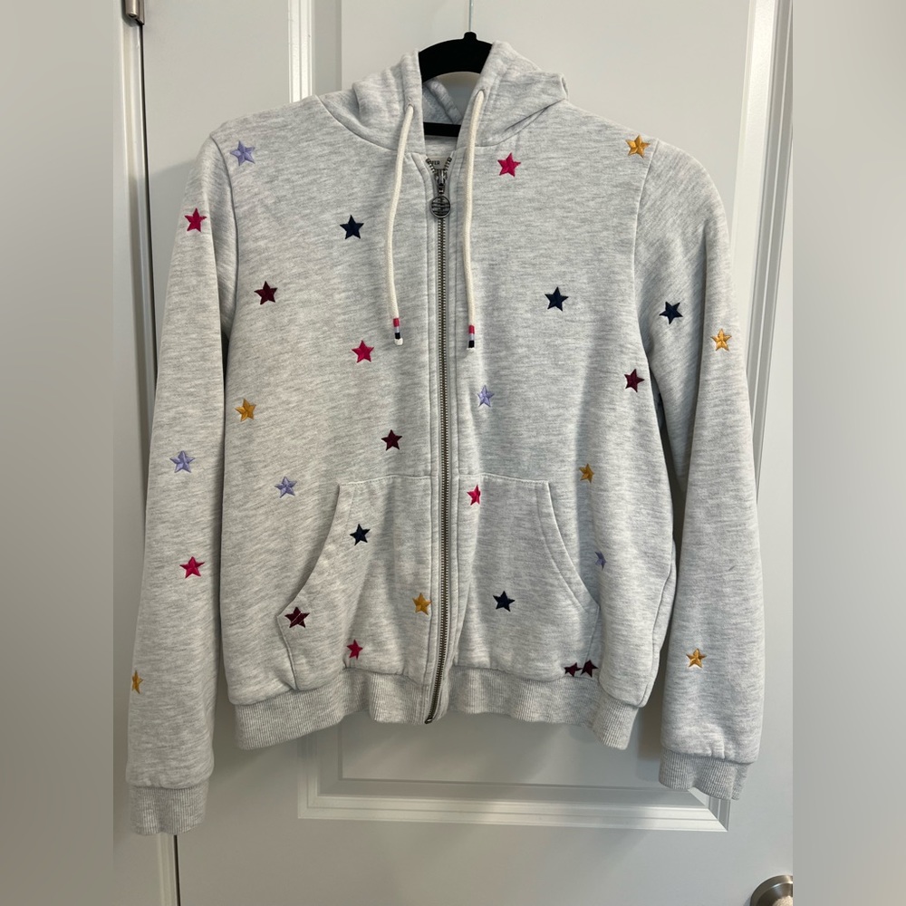 Marine Layer embroidered star zip up hoodie